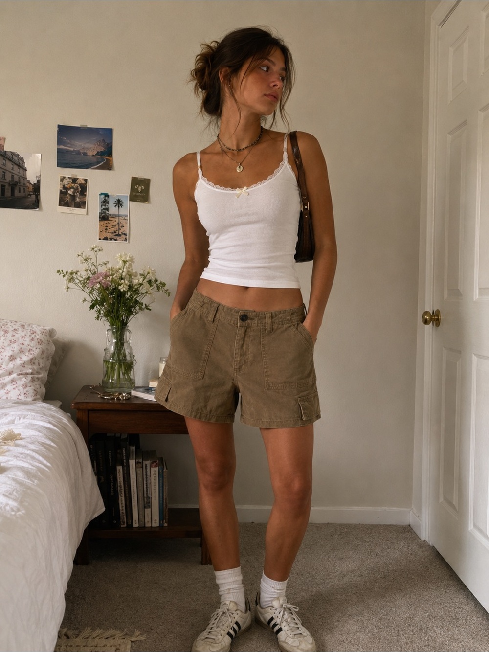 Forever 21 Brown Utility Cargo Shorts Size L